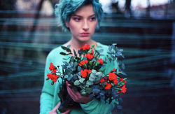 plizm:  Cyan Dawn, 2013Model: Keta GavasheliLouisa Chalatashvili