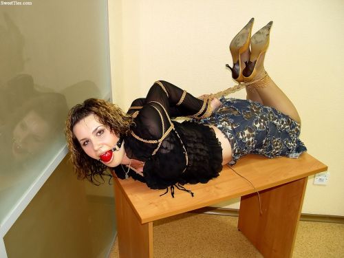 stacykdid:  Hogtied and Ballgagged…What a lovely way to spend an evening!  I’ll admit I love the look, but don’t think I could take this for over a half hour or so.  Still, I don’t hear any of these ladies complaining.  LOL  Collection of ladies