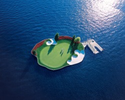 6ku:  The Floating Green, Coeur D'alene Resort in Idaho