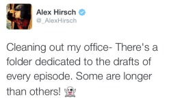 fuckyeahgravityfalls:  Alex Hirsch cleaning out his office. (½?)