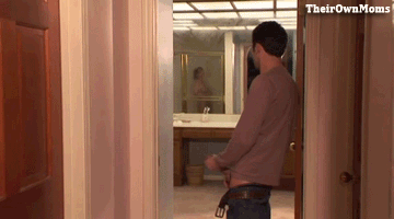 theirownmoms:  Glass showers and well-placed mirrors. A great combination. Nosy sisters, not so great. 