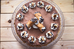 lustingfood:  Chocolate Cannoli Cheesecake Mousse Torte 