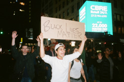 ceciliamajzoub:  protesters heading through NYC 120+ blocks the