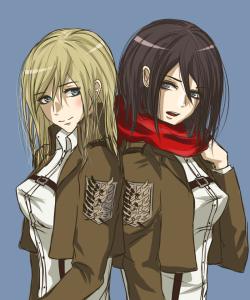 coolman229:  Krista Lenz and Mikasa Ackerman by Taimuaki Mikasa