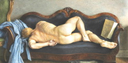 vintagemusclemen:This is Cadmus’ Sleeping Nude, tempera on