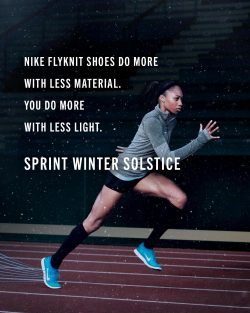 nikebetterworld:  Nike Flyknit shoes use less to be lighter,