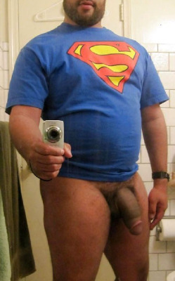 Superman is packing a big fatty! :)