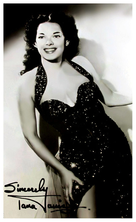  Tana Louise Vintage 50’s-era promo photo autographed for Burlesque fan: Ben Hamill.. 