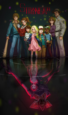pixalry:   Stranger Things Anime Illustration - Created by Yuan