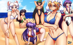 jadenkaiba:   “Let’s hit the beach girls~!”Commission for