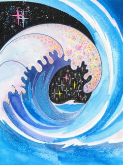 inkflowergarden:Cosmic wave series so far.
