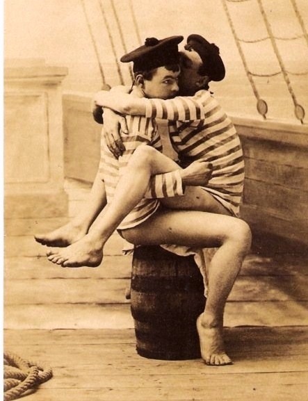 In the navyYes you can sail the seven seasIn the navyYes you can put your mind at ease…  Pictures from the charming and delightful antique-erotic.