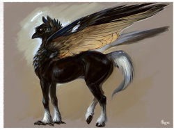 griffins-unicorns:  [Sold] Adoption  Hippogriff by AlsaresLynx