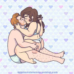 missbonniebunny:  I’m feeling mushy, so here have some kissing