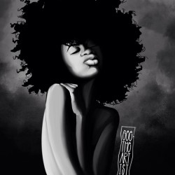 afrothundrr:  afrodesiacworldwide:   geetheartist    The second and third one was inspired by my images. Dope 