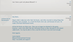 rpgfanatics:  Blizzard GM responses are the best!http://rpgfanatics.tumblr.com