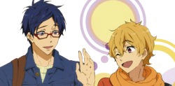 tough-muffins:More examples of Rei looking at Nagisa lovingly.