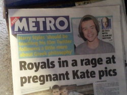  Harry following the newspaper’s advice. 