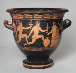 archaicwonder:  Greek Red-Figure Bell Krater: Torch Race with