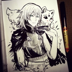 tinybirdfarts:    ♕ Inktober 2017 Day 3: Riku (KH x Touken