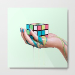 artagainstsociety:    MELTING RUBIKS CUBEby Paul Fuentes  