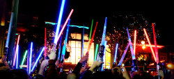 maichan808:Lightsaber Vigil for Carrie Fisher (Downtown Disney