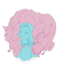 crystal-g3m:  gettin those rosepearl feels   COMMISSIONS-  yes!ART