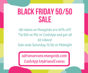 I’m running a sale on my ManyVids store for Black Friday!🌟All