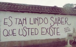 accion–poetica:  Es tan lindo saber que usted existe. 