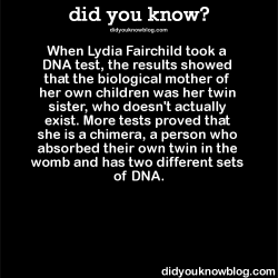 did-you-kno:  When Lydia Fairchild took a DNA test, the results