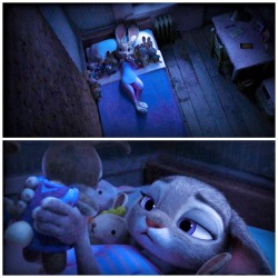the-haven-of-fiction:  JUDY HOPPS SLEEPS WITH BUNNY STUFFIES!!!!!