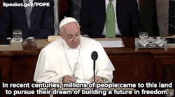 kristenwiiggle:  micdotcom:  Watch: Pope Francis urges the U.S.