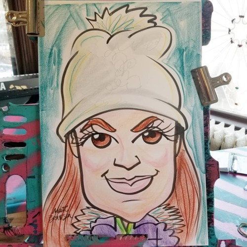 Caricature done at Follow Your Art during the Home For the Holidays