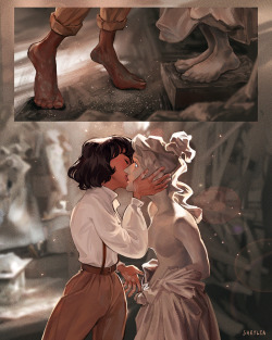 shrylia:Pygmalion and Galatea! Inspired by this really beautiful