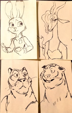 stephanierowe-art:  Some Zootopia sketches from my Twitter 