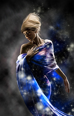 licieoic:  “Stardust In Her Wake” - Digital Oil PaintingHe