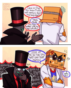 cats-dont-draw:    Black Hat why did you have to upset your BF
