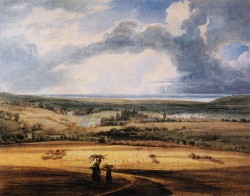 poboh:  Alnwick Castle from Brizlee, Northumberland, ca 1800,