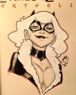 mathieureynes:Quick sketch #blackcat #marvel #sketch