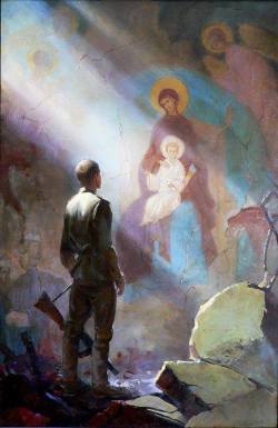 comradebutterfly:  Cool artwork about a Soviet soldier in a destroyed
