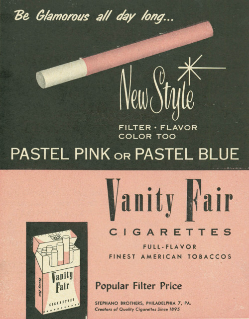 sunsetofcalifornia:  Vanity Fair cigarettes 