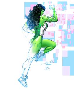 lj7stkok:  She-Hulk polymanga 2014 Dan Kemp colors by SpiderGuile