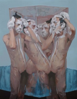 Sangduck Kim, no.202_G, 46 x 35.8 x 1.5”, oil on canvas, 2013,