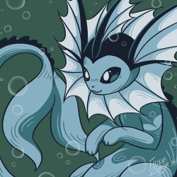 fallenzephyrart:  All the Eeveelutions using colours from my