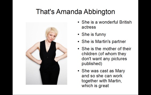 sherlylikeswaffles:  After reading about how upset Martin is for all the hate Amanda gets and with series three coming nearer, I wanted to say some things. The photos of the last slide are from the We support Amanda Abbington I know that there is actually