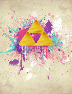 nerdsandgamersftw:  Triforce Emblem Splash Prints By Brittany