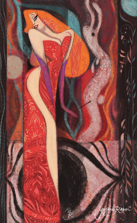 ottoghetto:  yrganeramon:  That being said, this illustration is inspired by the work of Klimt (oOOOooo REALLY??). Jessica Rabbit - by Yrgane RAMON   <3  