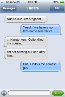 textingninjasofkonoha:  We know Naruto, he is the coolest guy.