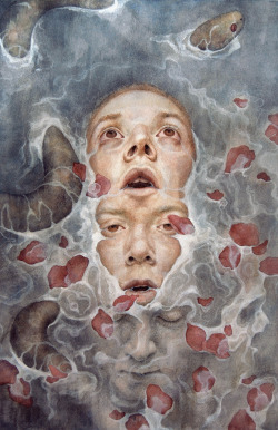 benjamin-g-craig:  watercolor, acrylic, and pencil my mind is a