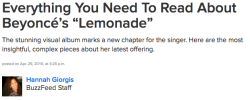 buzzfeedreader:  When Beyoncé dropped Lemonade, the gorgeous